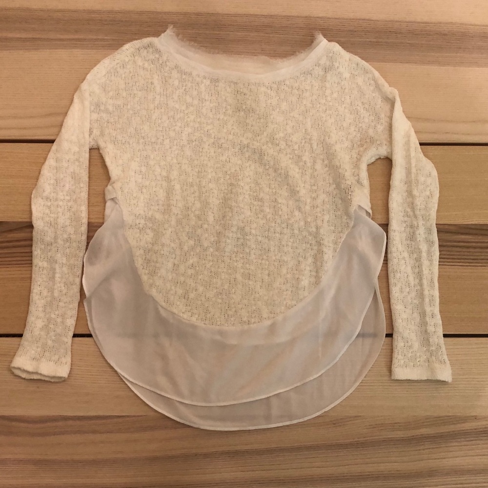 Anthropologie knit and silk sweater